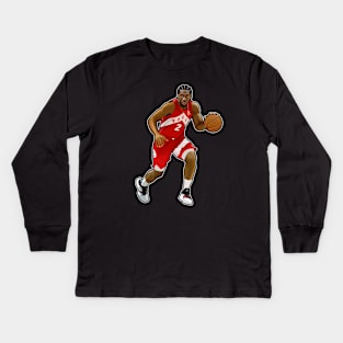 Kawhi Leonard Moves The Ball Kids Long Sleeve T-Shirt